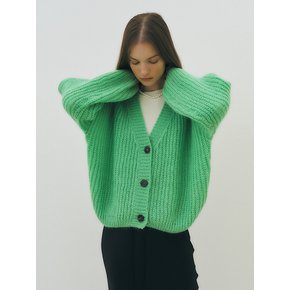 Mohair volume knit cardigan (mintl)