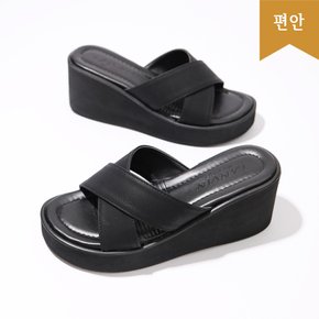 7cm 국내생산 사무실 슬리퍼 웨지 통굽 국내생산 112385