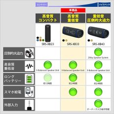 SRS-XB33 :   SRS-XB33 B 소니 무선 휴대용 스피커 방수방진방청Bluetooth중저음 모델마이크