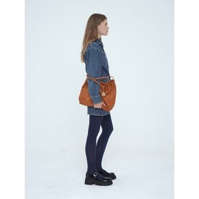 Vegan Leather Small Hobo Bag - Camel