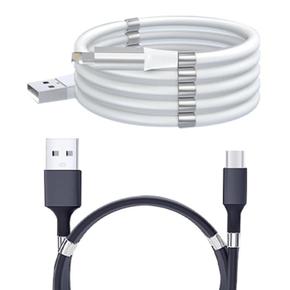 마그네틱 고속충전 선정리 케이블 1m USB C핀 8핀 (S8635526)