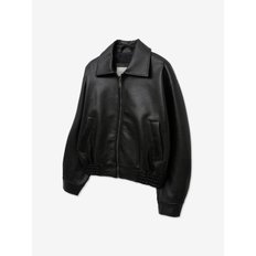 OVER-FIT SINGLE LEATHER BLOUSON_BLACK