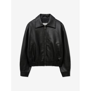 OVER-FIT SINGLE LEATHER BLOUSON_BLACK