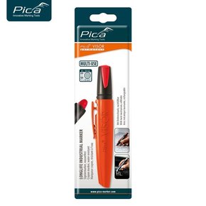 피카마커 990/40/SB(레드) 바이저 산업용 마카 영구마커 목공샤프 연필 산업용 마카 펜