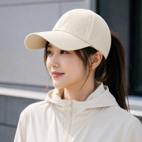 여자 여름 데일리 메쉬 롱챙 조절밴드 모자