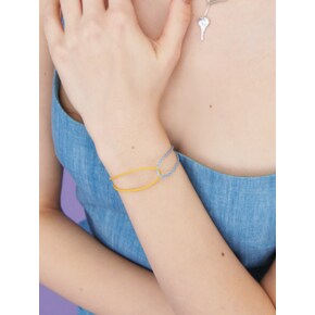 Yellow Infinite Silver Bracelet Ib219 [Silver]