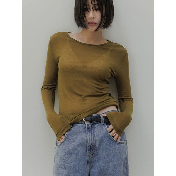 시스 울텐셀 라운드 티셔츠(올리브)