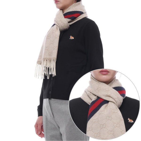 [부산점] [구찌] 25FW 여성 GG 웹 울 머플러 (570603 3G200 9568 W 25F)