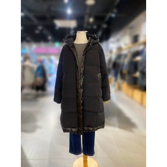 베네통 [여주점] 샤이닝 배색 후드 다운 패딩 (BAPDG2461)