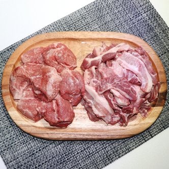 더바른푸드 국내산 김해 뒷고기 (냉장) 돼지고기 특수부위 모듬 1kg