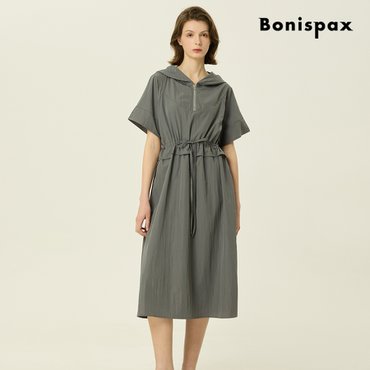 보니스팍스 반 집업 후드 롱 원피스 (XP4OP012M0)