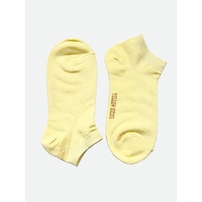 ANKLE SOCKS PUNCHING PASTEL YELLOW 앵클삭스 펀칭 파스텔 옐로우