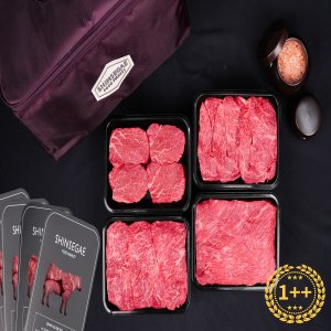 한우비 [산지직송/냉장]  1++(8)등급 프리미엄 한우암소구이 선물세트3호2.4kg(등심.안심.채끝.국거리 각 600g)