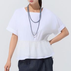 레이스 프릴 페플럼 탑_P402225638