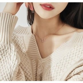 14k 18k 하트 더블링 목걸이 여자친구 특별하고 의미있는 생일선물