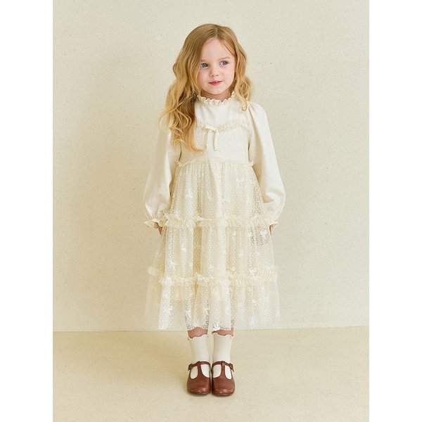 리본샤르망프릴샤원피스