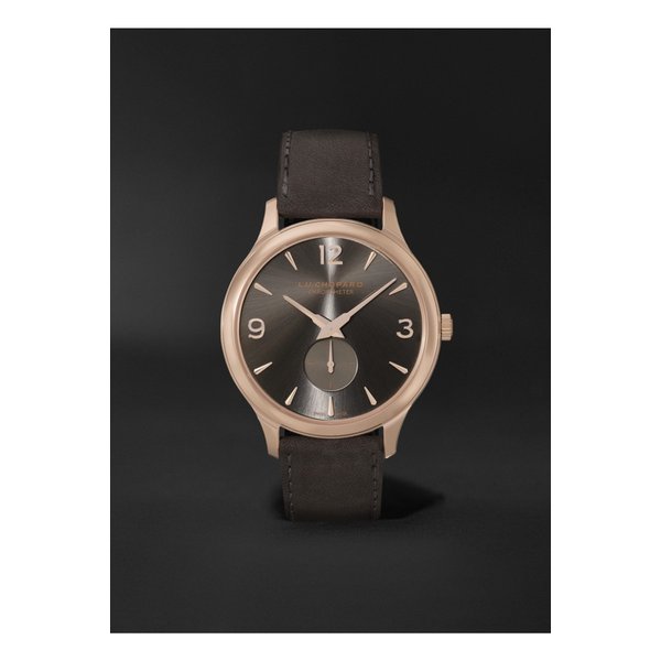 L.U.C XPS 오토매틱 18K 로즈 골드 누벅 40mm 시계 10163292707393299