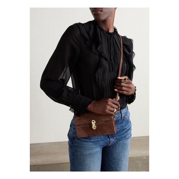 사베트 시미트리 19 스웨이드 숄더 백 초콜릿 46376663162908818