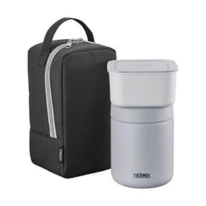 일본 써모스 도시락 Thermos 진공 단열 수프 런치 세트 13.5 fl oz400 ml 블랙 그레이 JBY801 BK