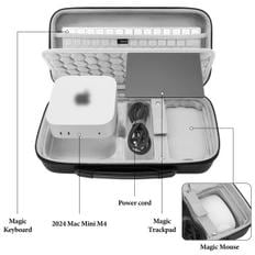 Geekria 하드 케이스 2024 맥 미니 데스크탑 전자 M4 칩 호환 매직 키보드 마우스 트랙패드용