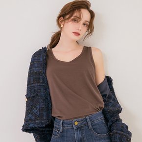 네츄럴 베이직 어텀 민소매 티셔츠