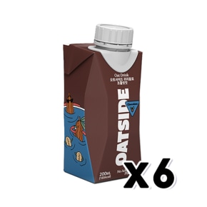 오트사이드 귀리음료 초콜릿맛 비건우유 200ml x 6개