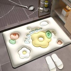  흡수력 좋은 규조토발매트 주방 현관 플라워타입 3D_WE421D8