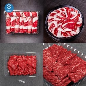 [무료배송][냉동/암소]한우 1등급 (치마살250g+차돌박이250g)