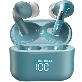 TOZO T20 Bluetooth ENC LED 10mm IPX8 무선 이어폰[2023 신등장 5.3]양귀 노이즈 캔슬링 마이크