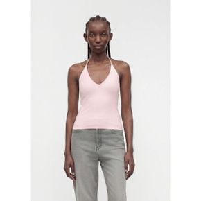 Abercrombie  Fitch 애버크롬비 앤 피치 베어 스내치드 심리스 V넥 홀터 탑 - 분홍색 7915420