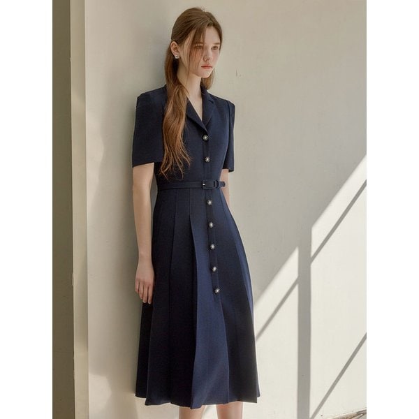 [Y]SS Calla141 쉬비긴즈 지젤 트위드 원피스 네이비