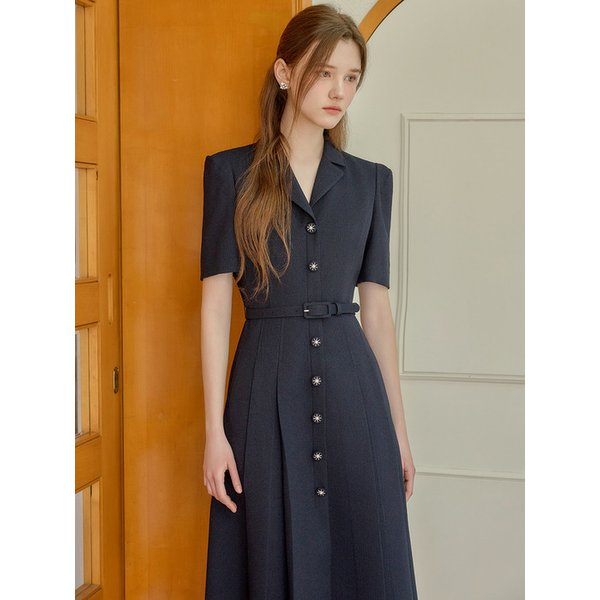 [Y]SS Calla141 쉬비긴즈 지젤 트위드 원피스 네이비