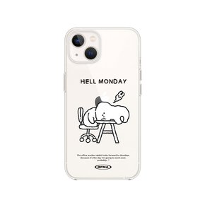 젤하드 폰케이스 - HELL MONDAY rabbit doodle