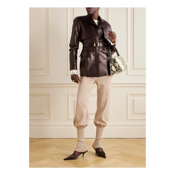 잰더 멀버리 실크 코튼 혼방 테이퍼드 팬츠 베이지 1647597351999023