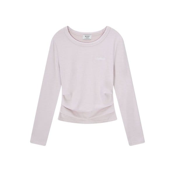 PINTUCK LOGO TEE-PINK