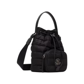 24 FW Moncler 블랙 킬리아 드로우스트링 핸드백 241111F048023