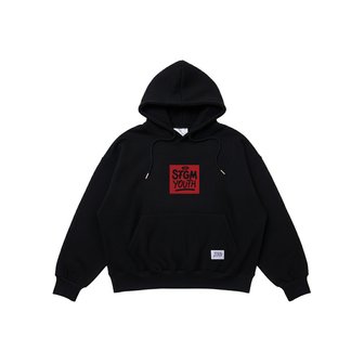 스티그마 [STGM youth] SQUARE HOODIE BLK
