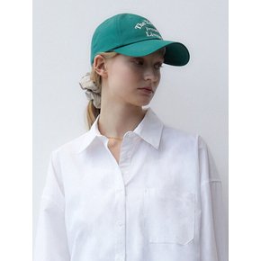 EMBROIDERY SLOGAN COTTON BALL CAP_GREEN