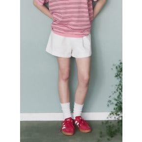 원턱 포켓 치노 쇼츠 [WHITE]