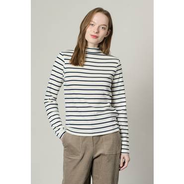 BCBG 올앤선드리 멀티스트라이프긴팔TS(A5S1X401)