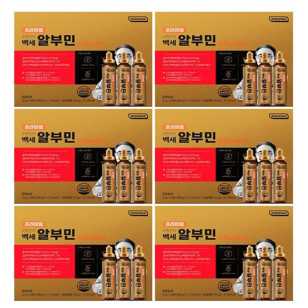 로지나 프리미엄 오한진의 백세 알부민 33g 30개입 6박스 FWS (S49298594)