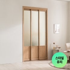 우디 3연동 중문 1000~1300(ㅡ자 고시형 스타일유리)