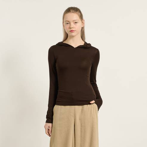 BCBG 후드 롱슬리브 TS B5F8X450
