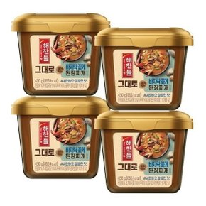 해찬들 그대로 끓여먹는 된장찌개 전용 바지락과게450g 4개