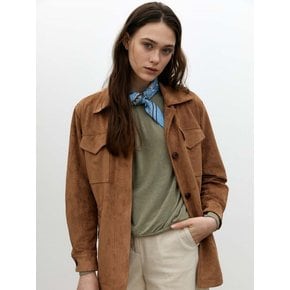 wishful eco suede jacket-camel beige