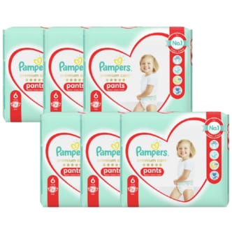 팸퍼스 [프리미엄케어] 3박스 유럽산 팸퍼스 팬티 6단계 Pampers 바우처