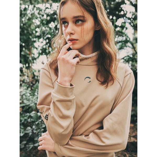 초경량 기공사 입체절개 여성 후디 긴팔티셔츠 베이지_CHD1WLT0531BE
