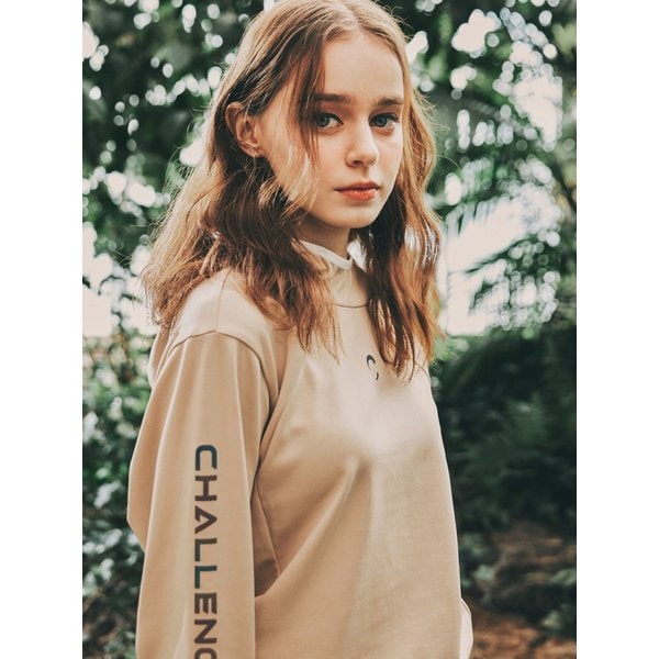 초경량 기공사 입체절개 여성 후디 긴팔티셔츠 베이지_CHD1WLT0531BE