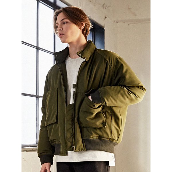 유니크 입체포켓 웰론 숏패딩점퍼 CTS22WWJPA40 KHA