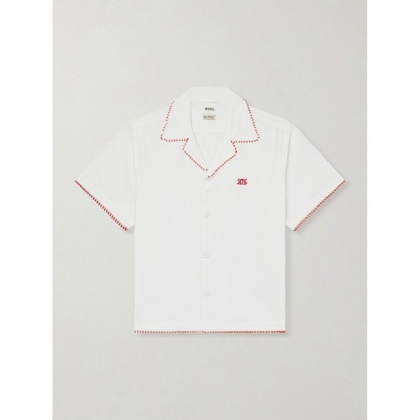 보디 레드버드 캠프칼라 로고 자수 코튼 셔츠 46376663162957880
